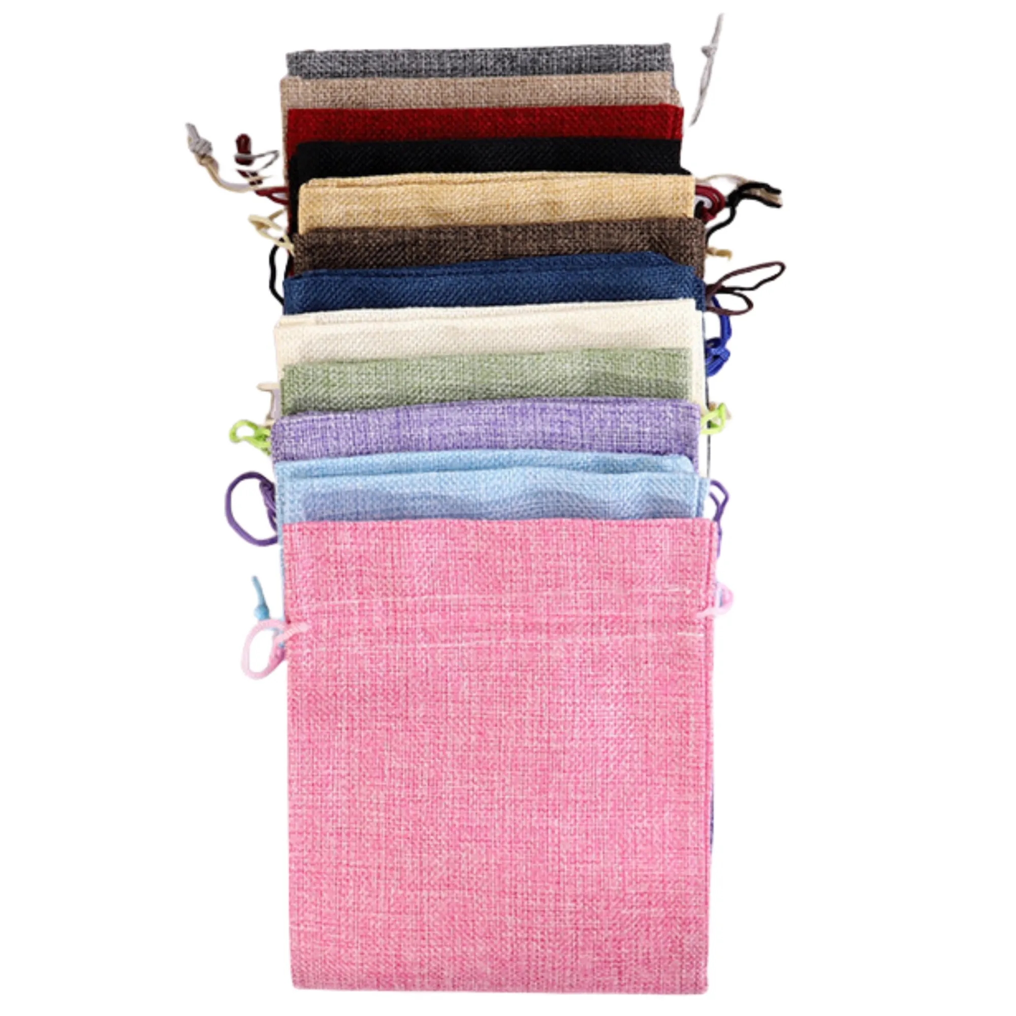 Drawstring Jute Wine Bottle Gift Bag 1