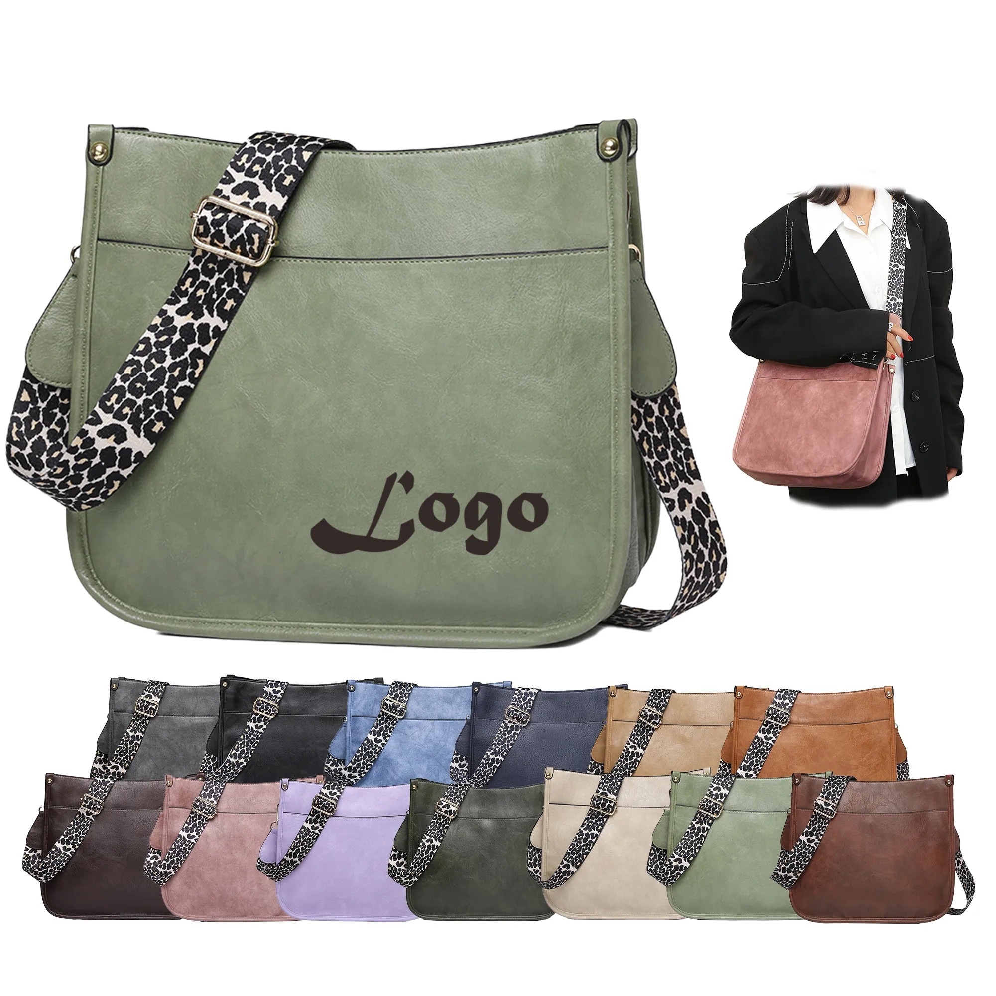 PU Leather Crossbody Shoulder Bag 12