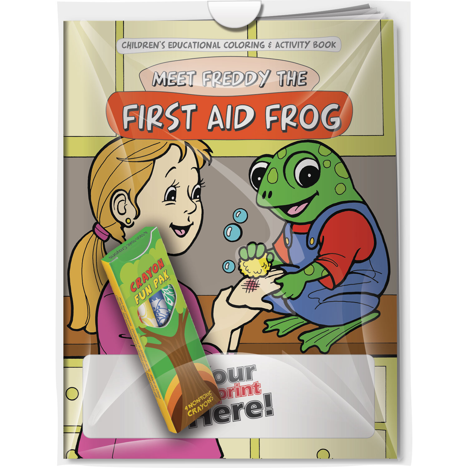 Combo Pack - CB1142 Coloring Book & 4-Pack of Crayons in a Poly Bag 3