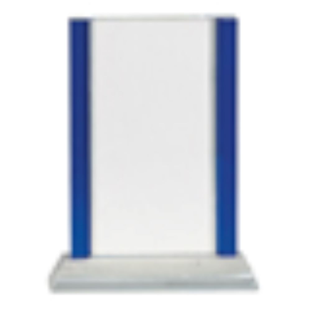 Two Tone Edge Crystal Award with Base 1