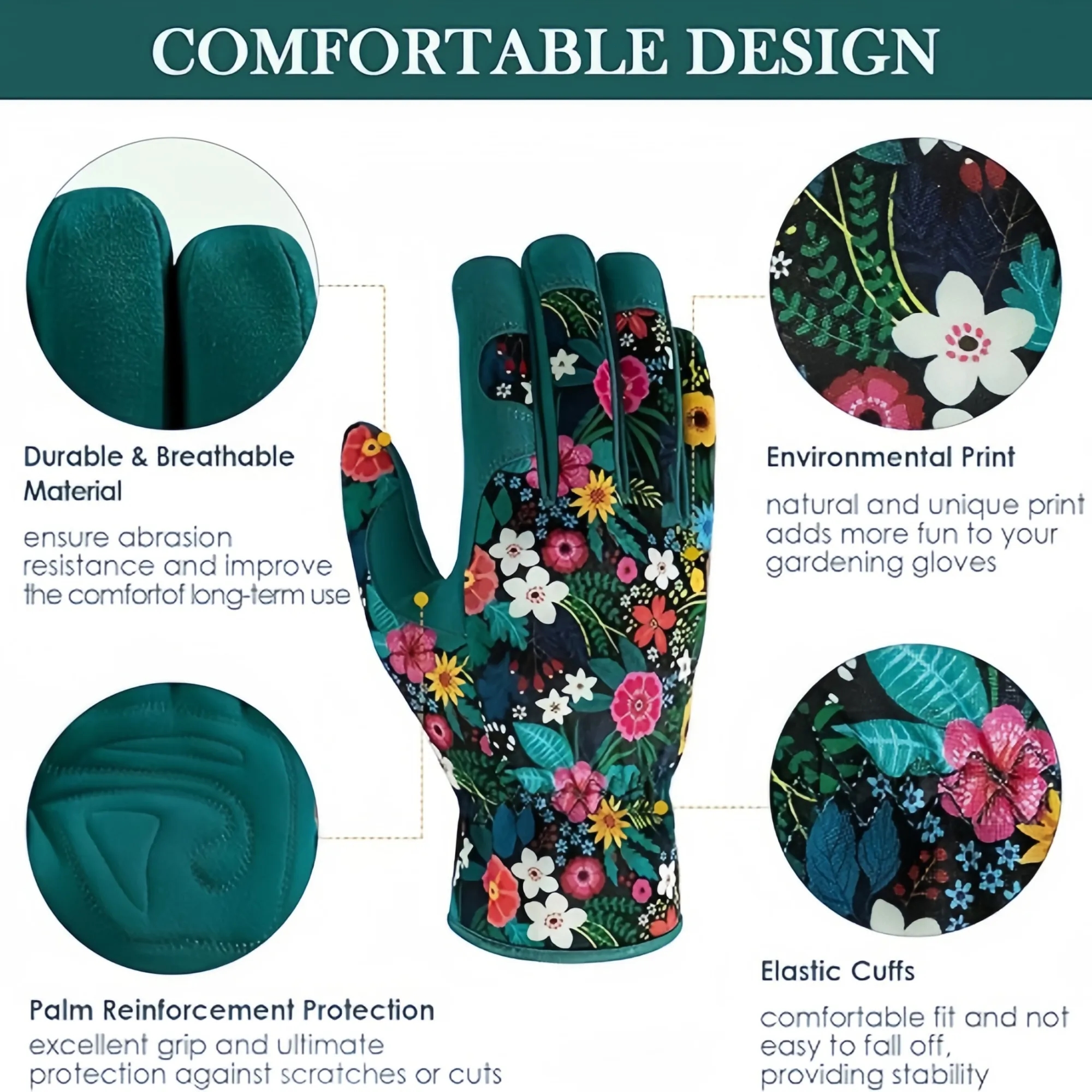 Breathable Printed Gardening Glove 8