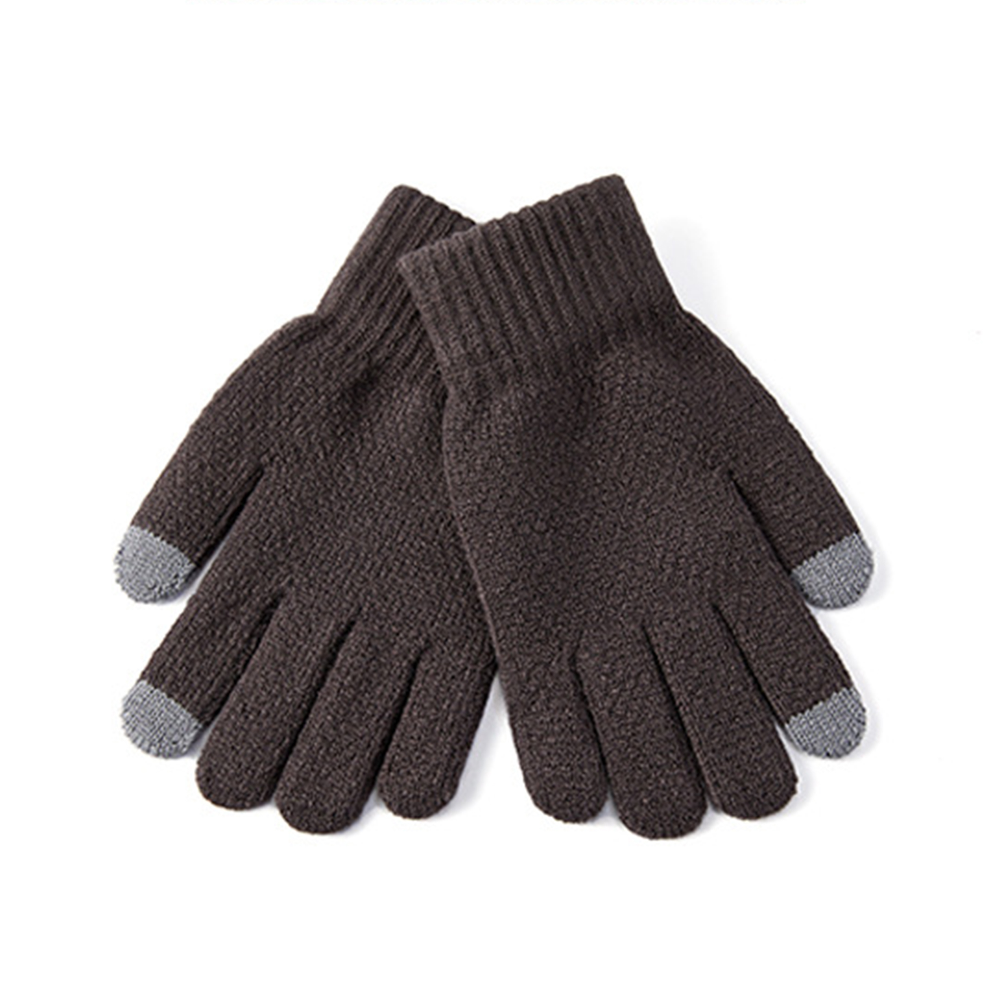 Fleece Knit Gloves with Touchscreen Tips 6