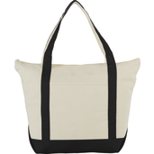 Classic 12oz Cotton Canvas Zippered Boat Tote, custom tote bag with logo imprint 8