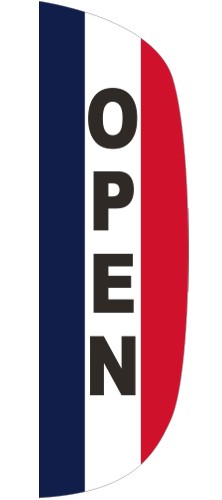 "OPEN" 3' x 10' Message Flutter Flag 1
