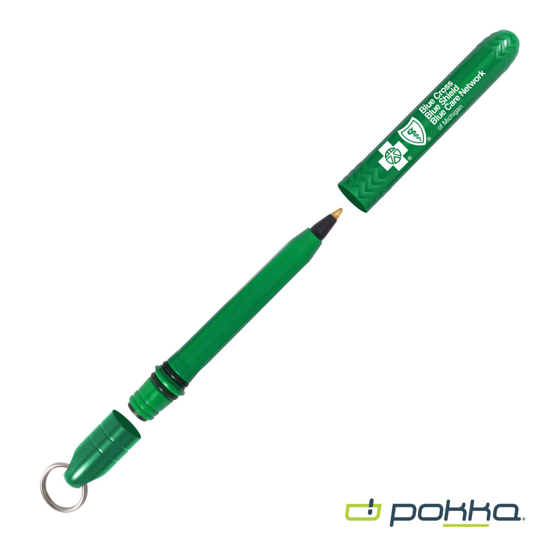 Pokka® Pocket Pen w/Dock & Gold Keyring 55
