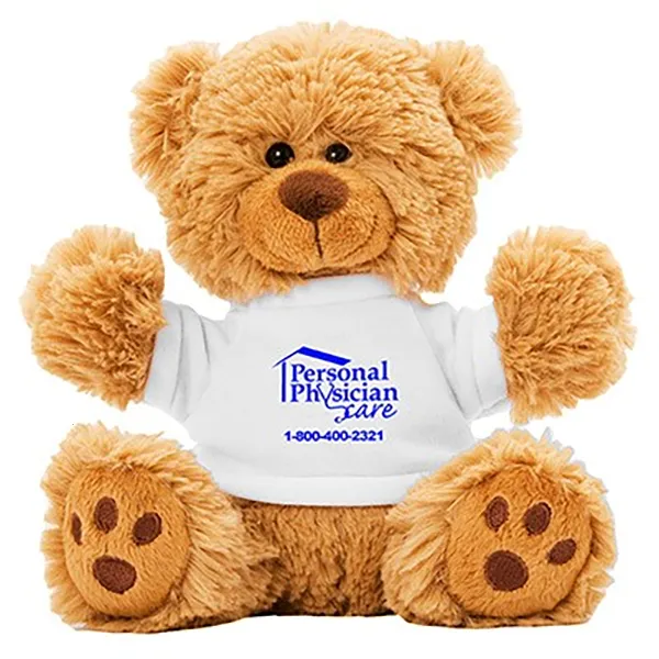 6" Plush Teddy Bear With Choice of T-Shirt Color 9