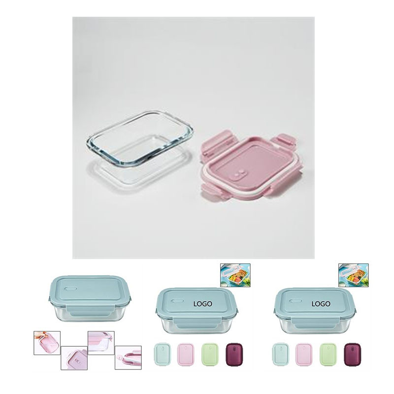 Square-Shaped Kitchen Companion Glass Container
