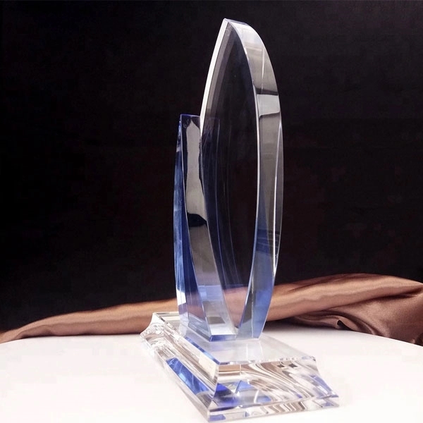 Blue and Clear Crystal Trophy Awards 5