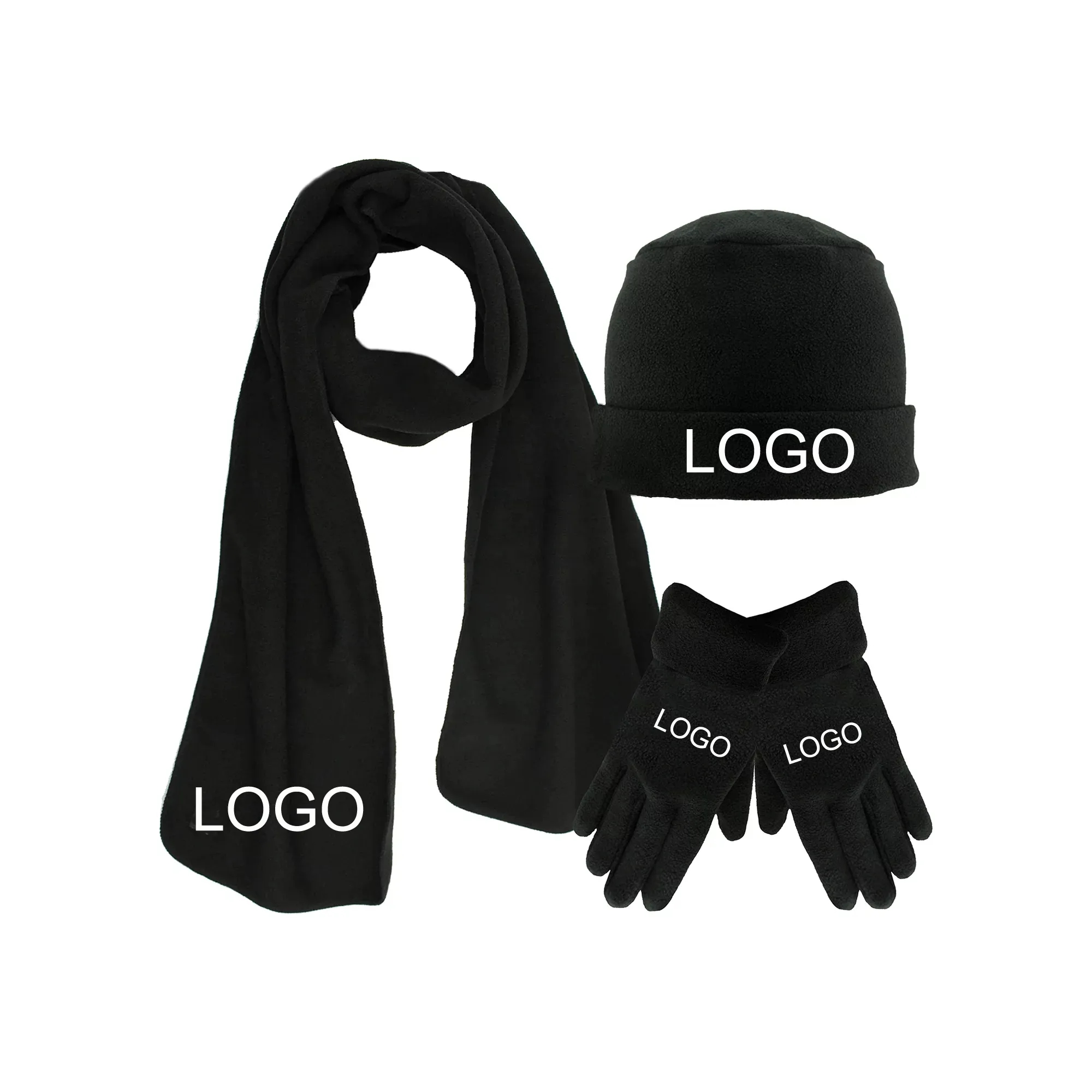 Polar Fleece Hat Scarf And Gloves 3