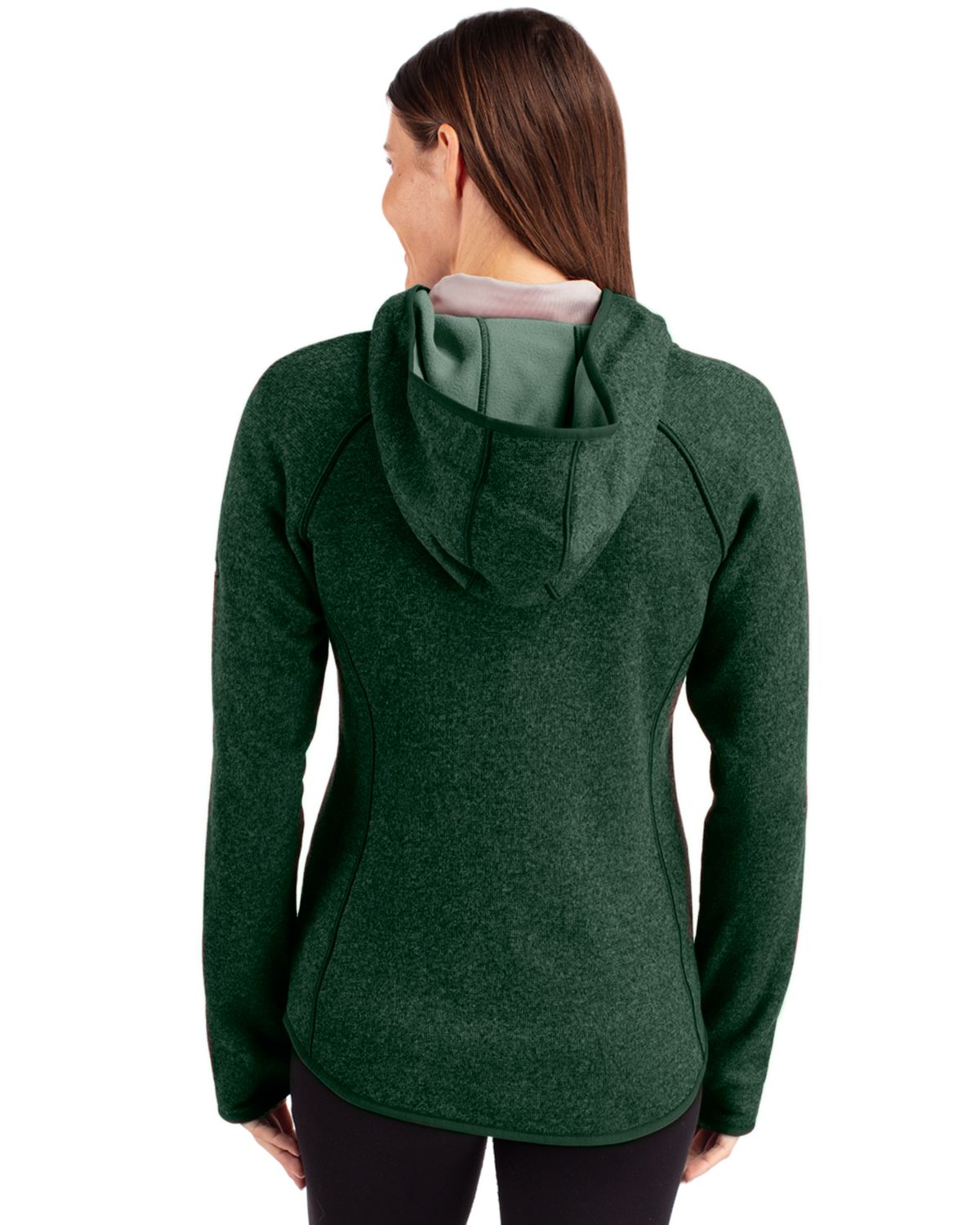 Cutter & Buck Mainsail Sweater-Knit Womens Full Zip Hooded Jacket 30