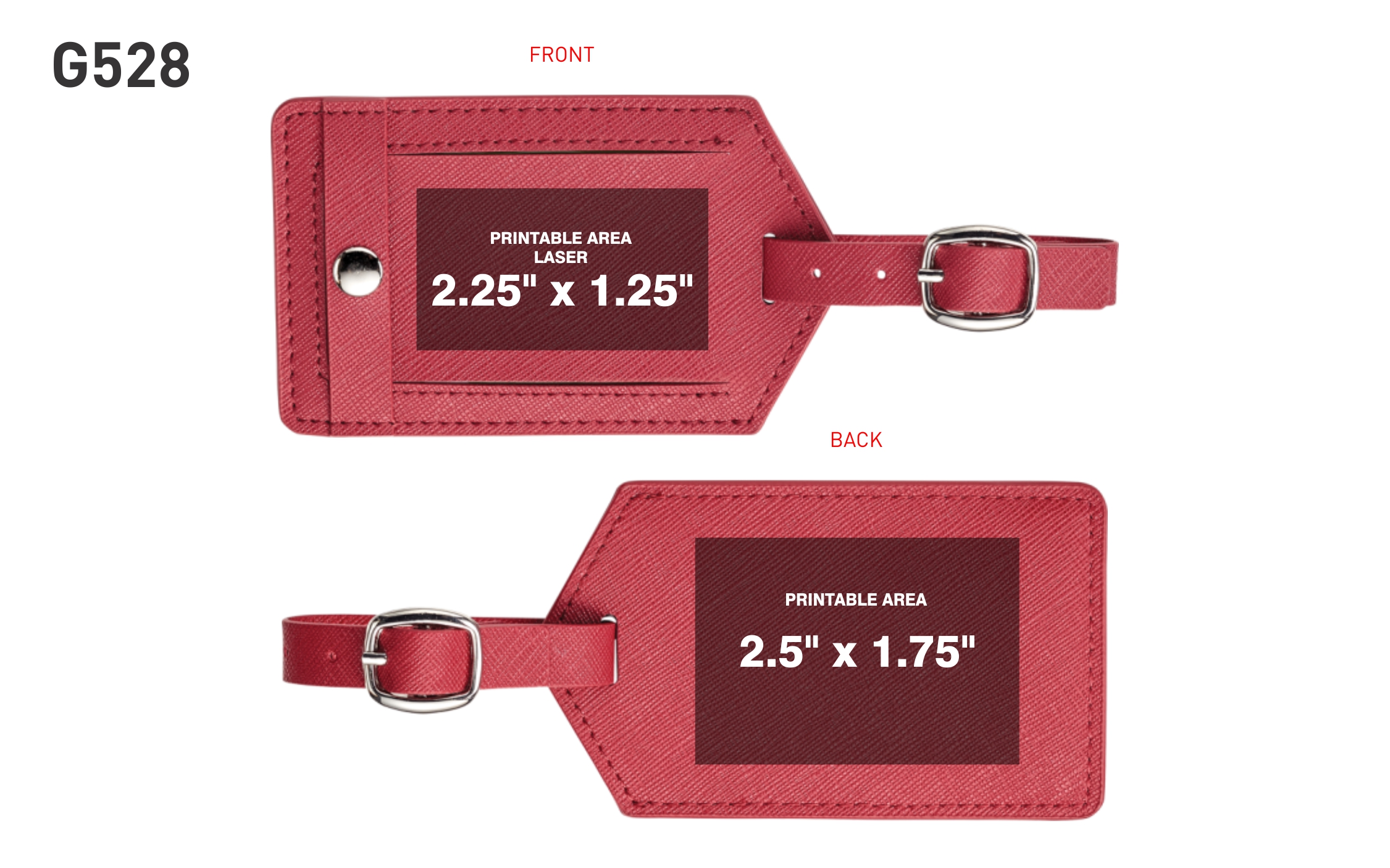 Toscano Genuine Leather Luggage Tag 11