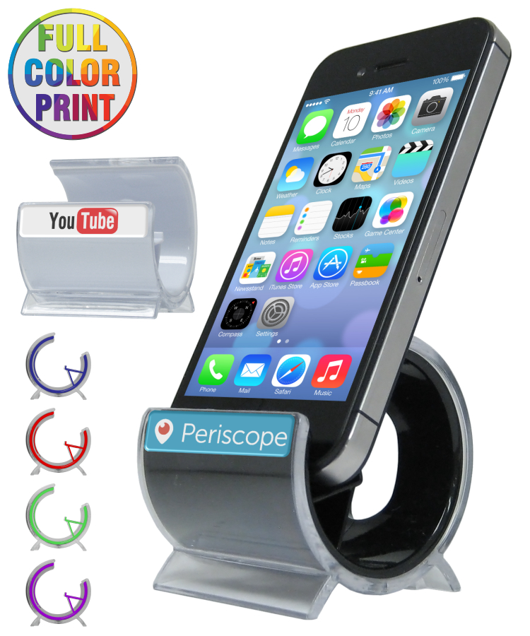 Rounded Cell Phone Stand - Full Color Dome Print Included - NO MINIMUM 2