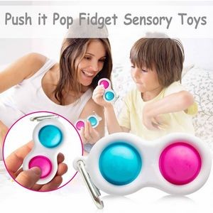 Customizable Push Pop Silicone Keychain 18