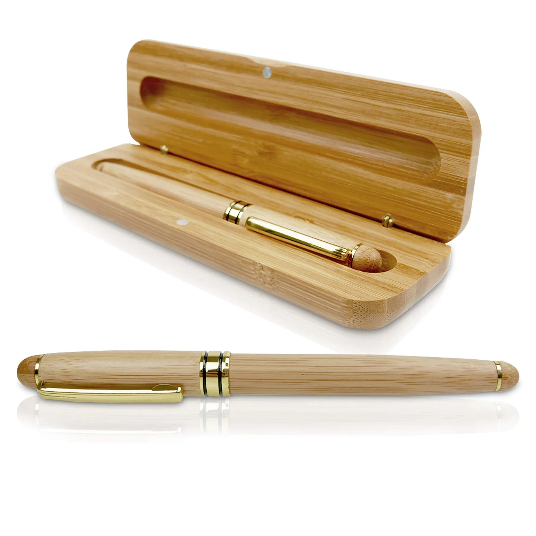 Eco Friendly Wooden Ballpoint Pen Pencil Set 8