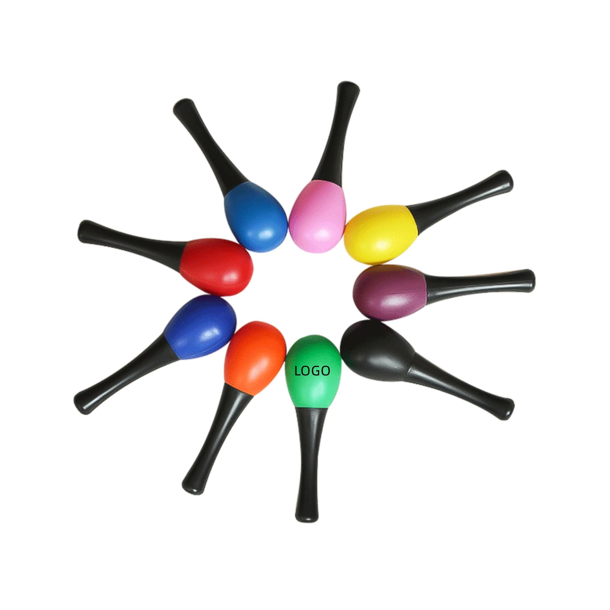 Plastic Maracas Rattles Sand Hammer 1