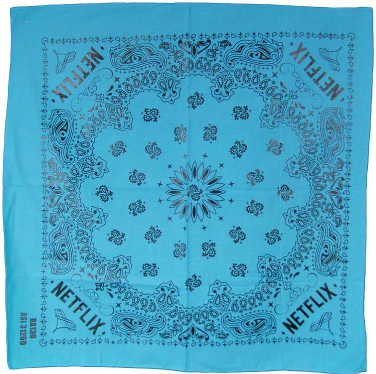 White Printed Standard Bandanna