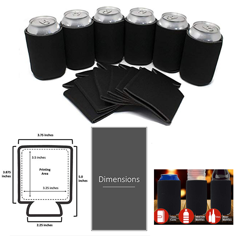Neoprene Folding Can And Bottle Cooler Sleeve Cover / Skin 1