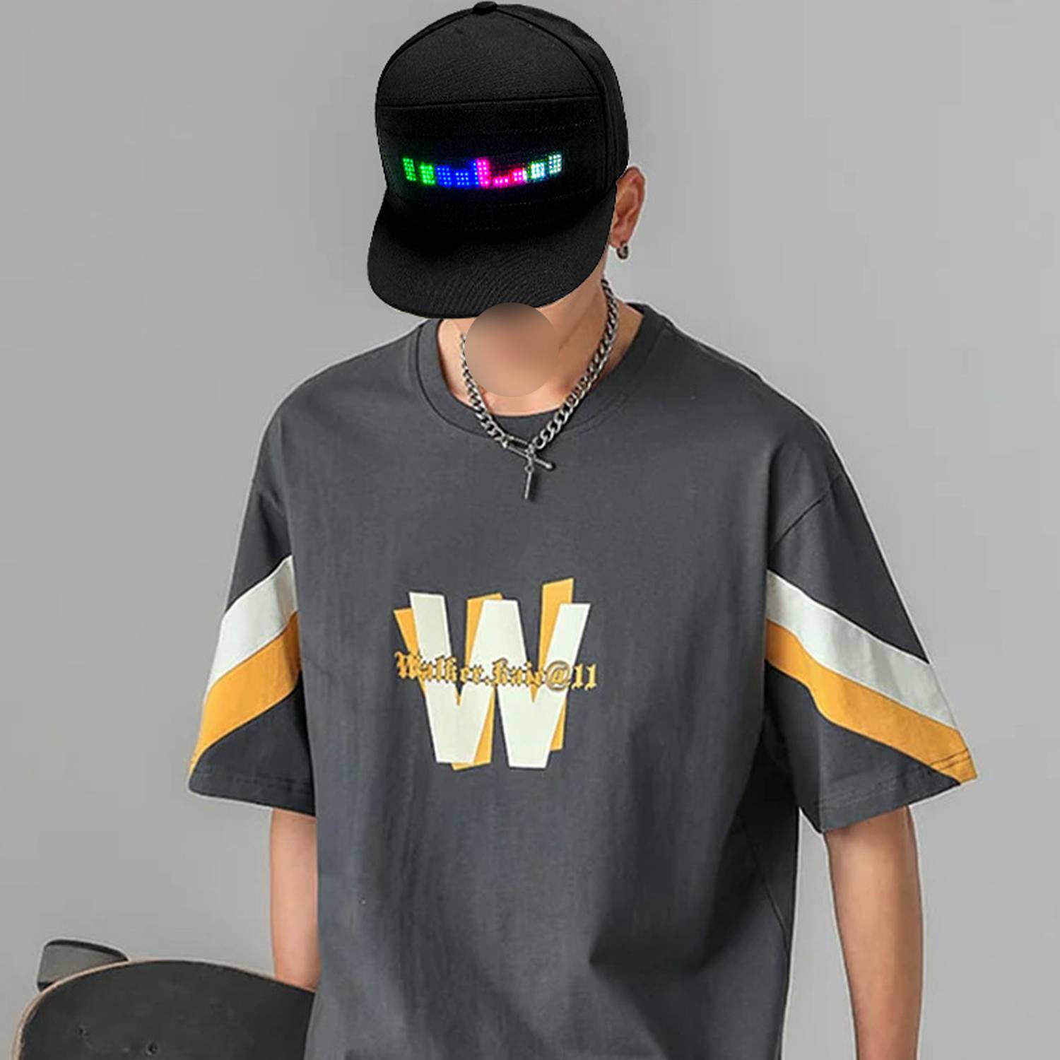 Multicolor LED Scrolling Display Hat 4