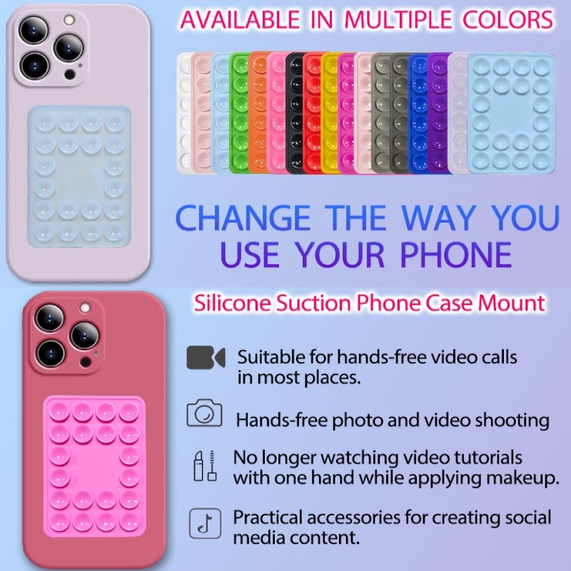 Silicone Suction Phone Case Adhesive Mount 4