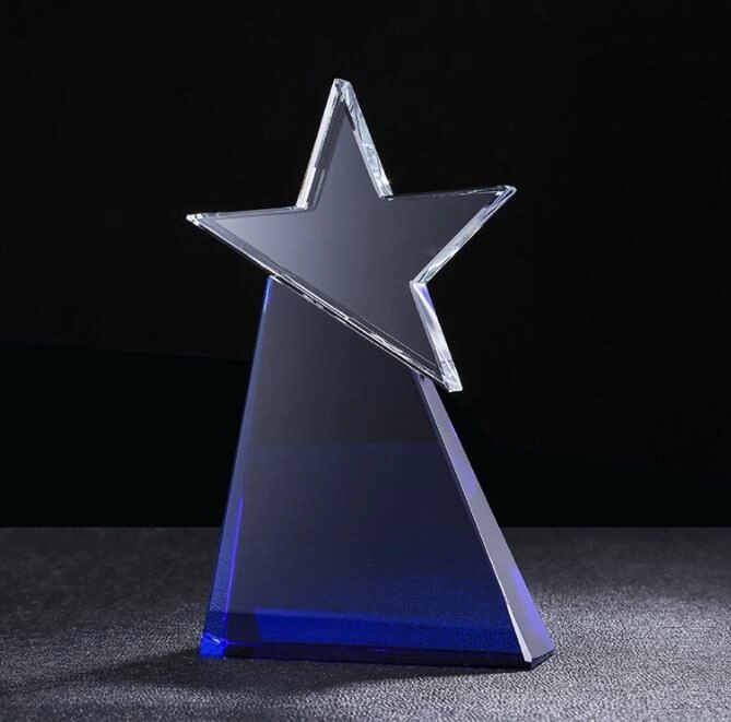 Crystal Star with Blue Base Awards 4