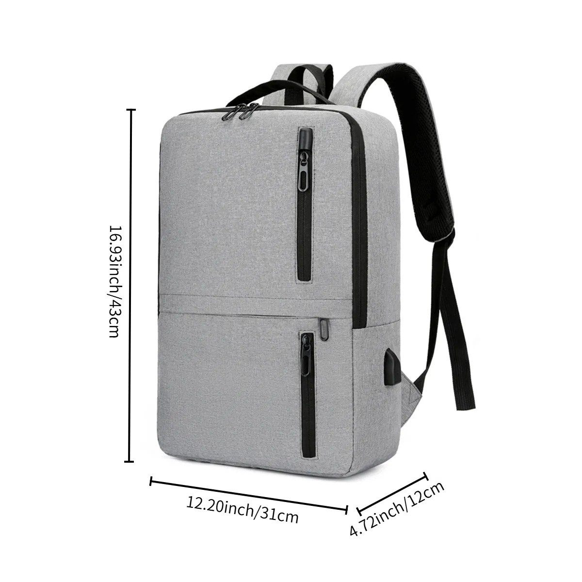 Backpack Waterproof Backpack with USB Port Lightweight Laptop Bag Backpack 7