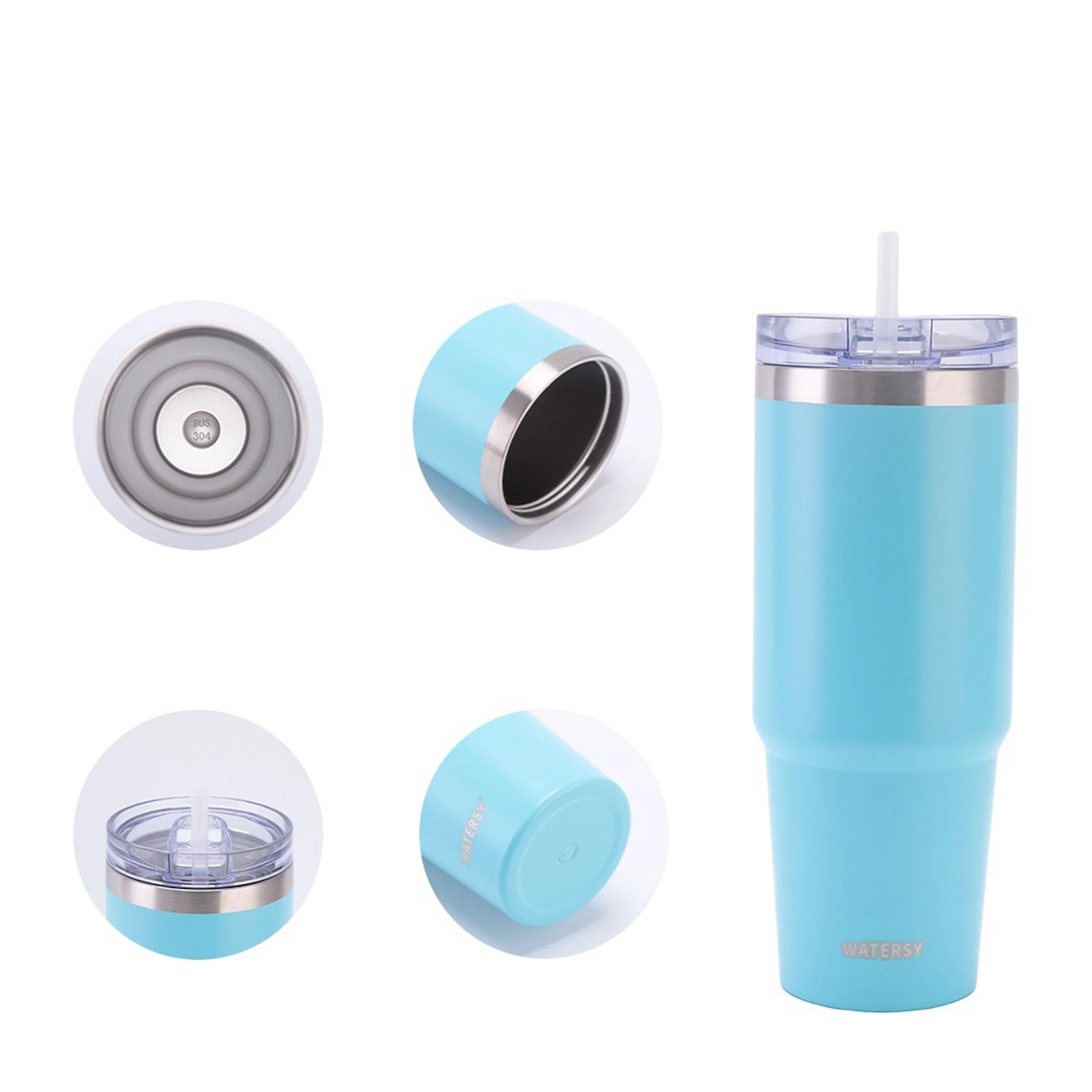 30 Oz. Screw Lid Double Wall Tumbler with Straw 6