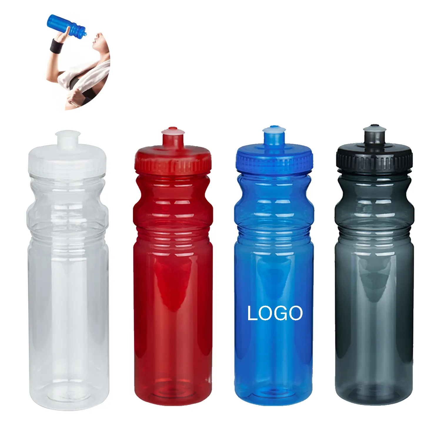 22 oz Push Cap Bike Water Bottle-Minimum 1000piece 4
