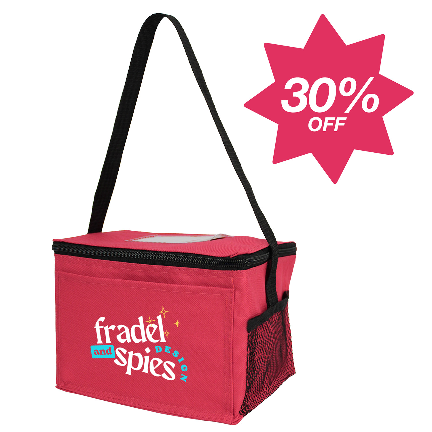 30% OFF - Rose Pink 6-Can Cooler Bag 1