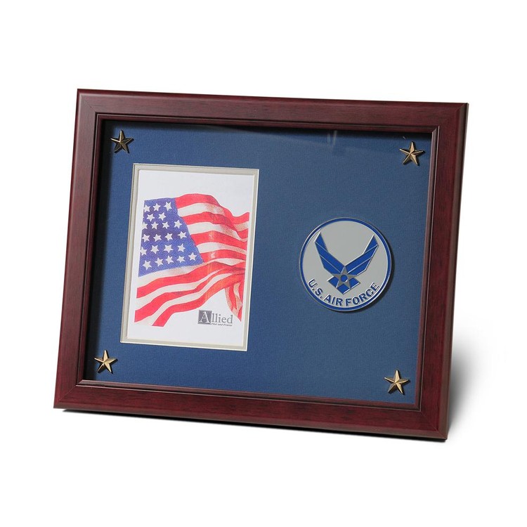 Aim High Air Force Medallion 5-Inch by 7-Inch Picture Frame with Stars 2