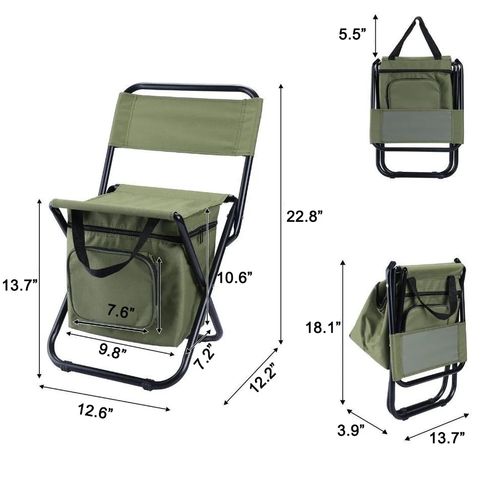 Foldable Camping Chair With Cooling Bag 2