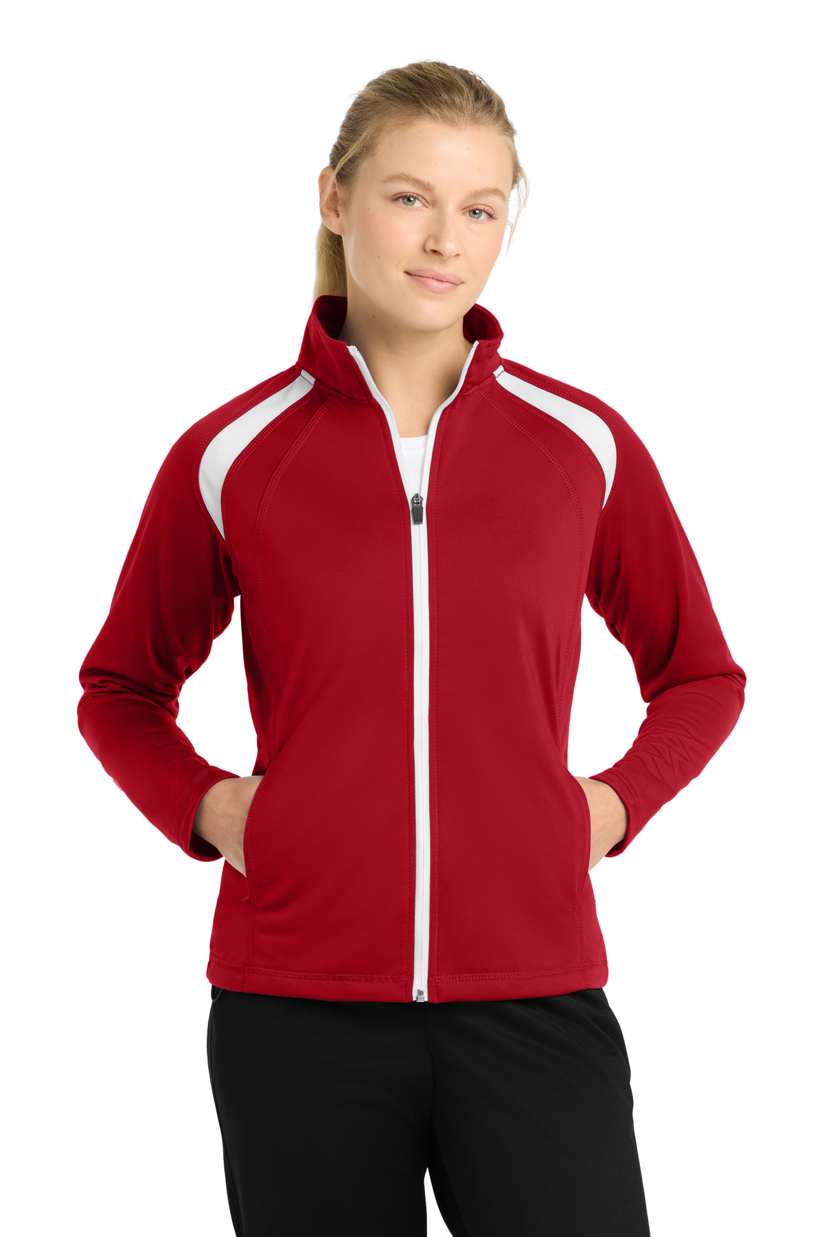 Sport-Tek Women's Tricot Track Jacket. LST90 14