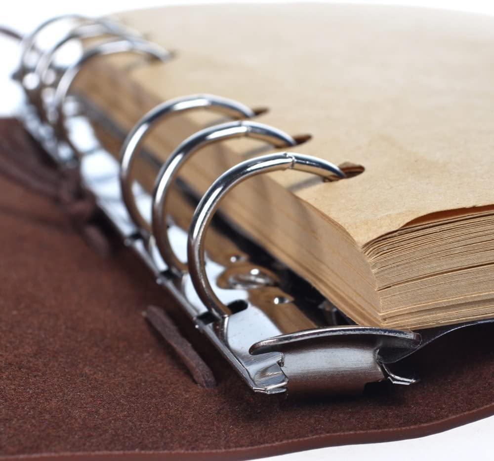 Vintage Leather Refillable Spiral Daily Notepad 9