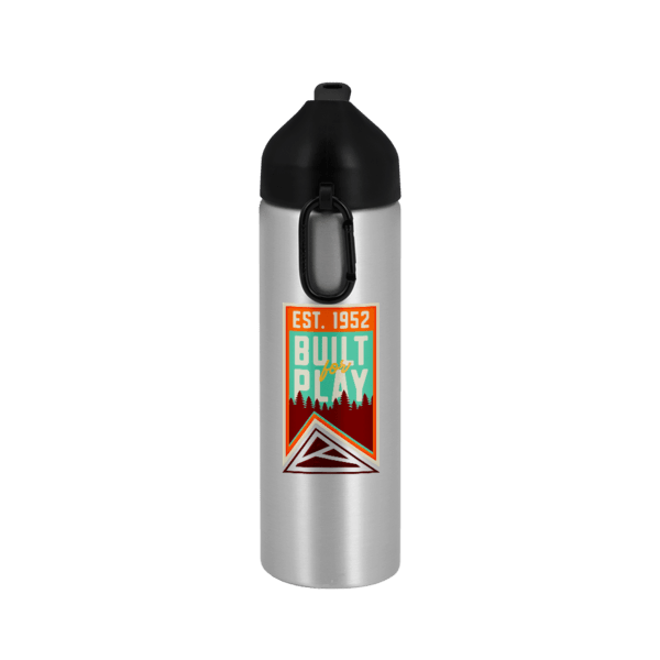 EasyFlow Recycled Aluminum Bottle w Straw Lid, custom water bottle with logo imprint 8