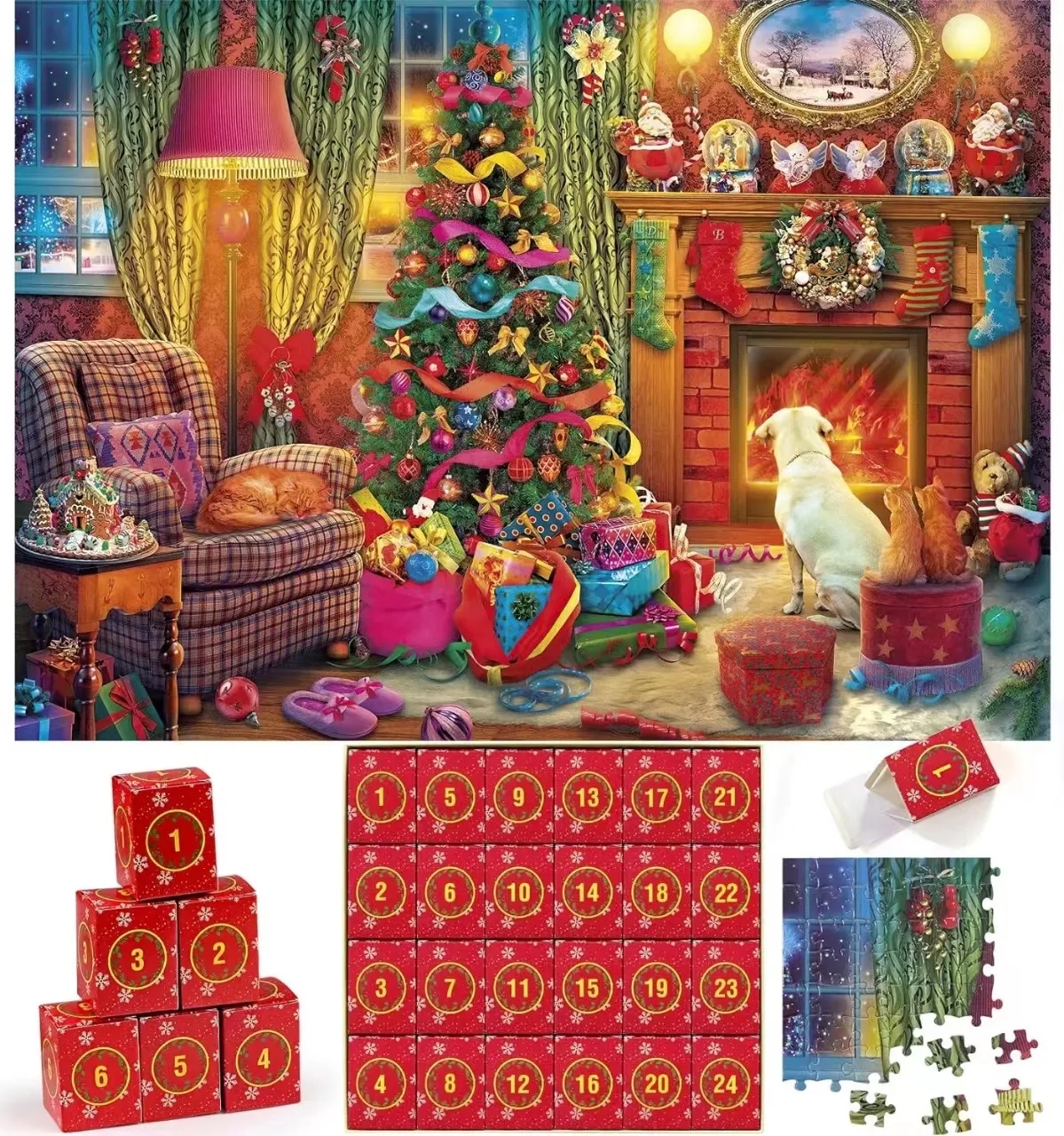 Advent Calendar 2025 Jigsaw Puzzle 1008 Pieces For Christmas 1