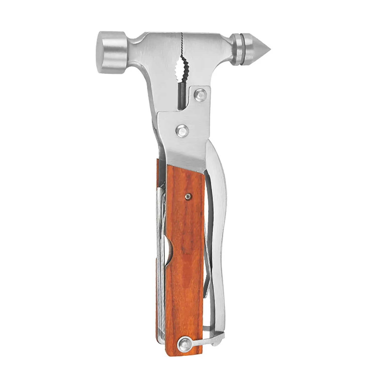 14 In 1 Multifunction Tool Portable Folding Wood Handle 4