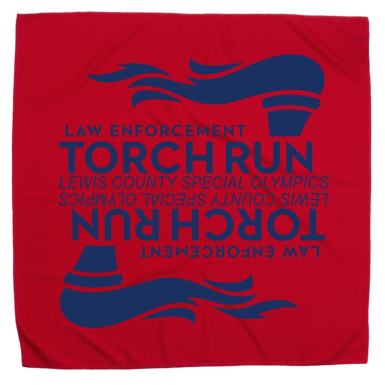 "THE COOLING BANDANA" Recylced RPET 155 GSM – 22" H x 22" W 35