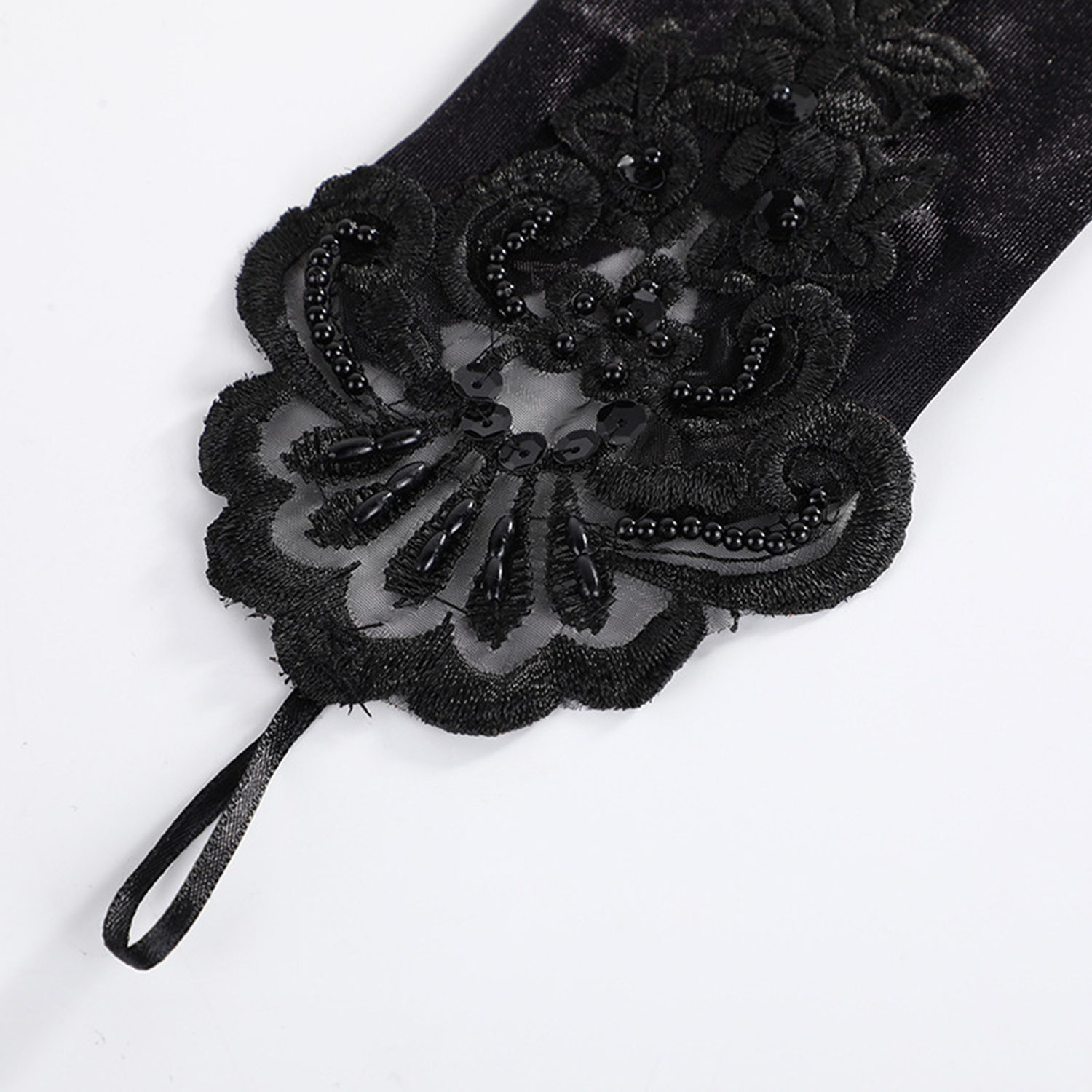 Long Flapper Evening Opera Satin Gloves 6