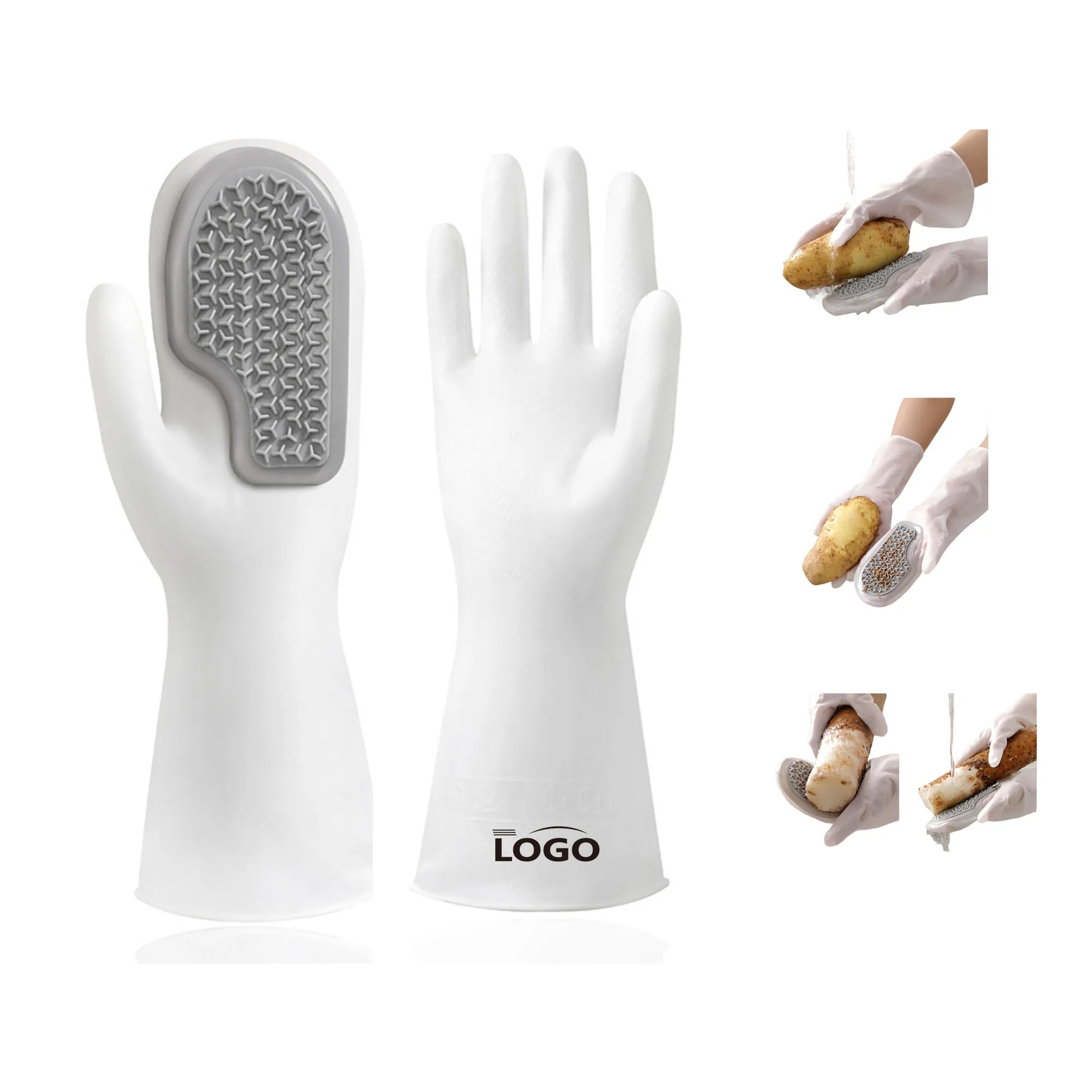 Kitchen Brush Washing Gloves 2