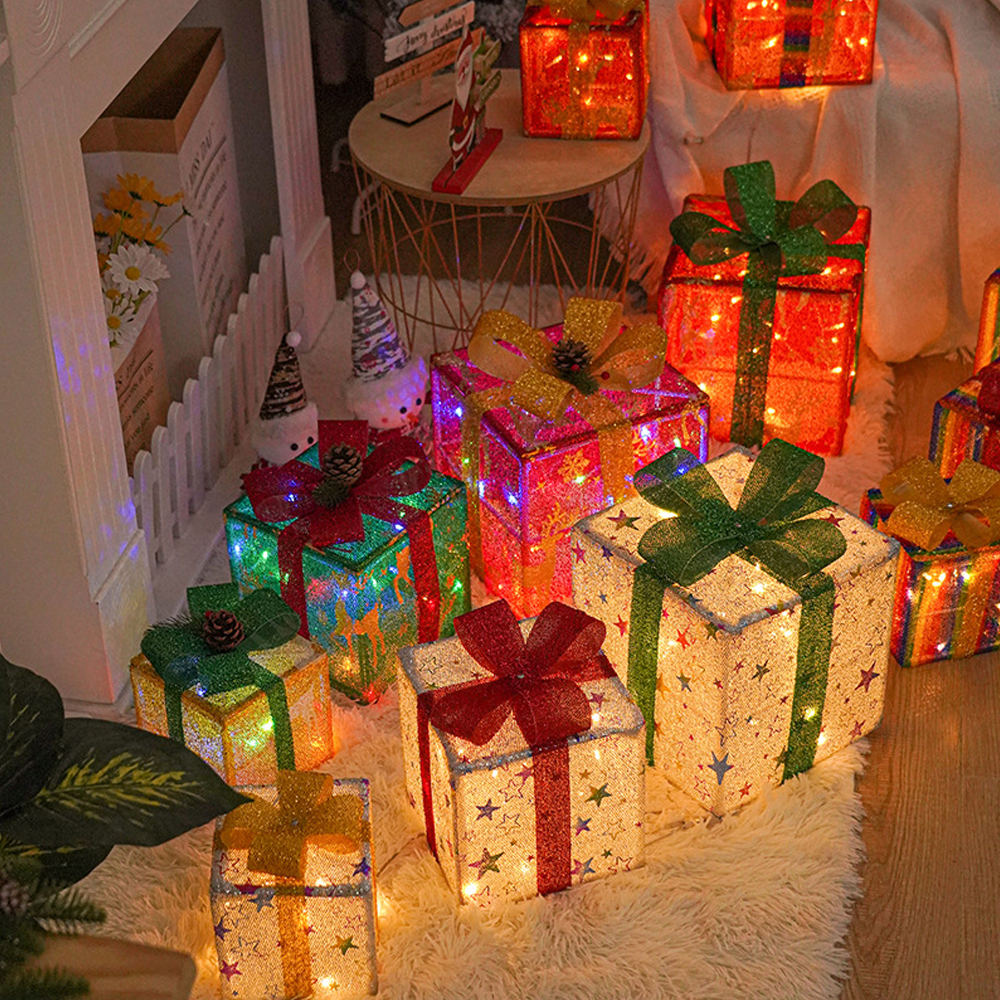 3 PCS Set Christmas Glow Gift Box 3