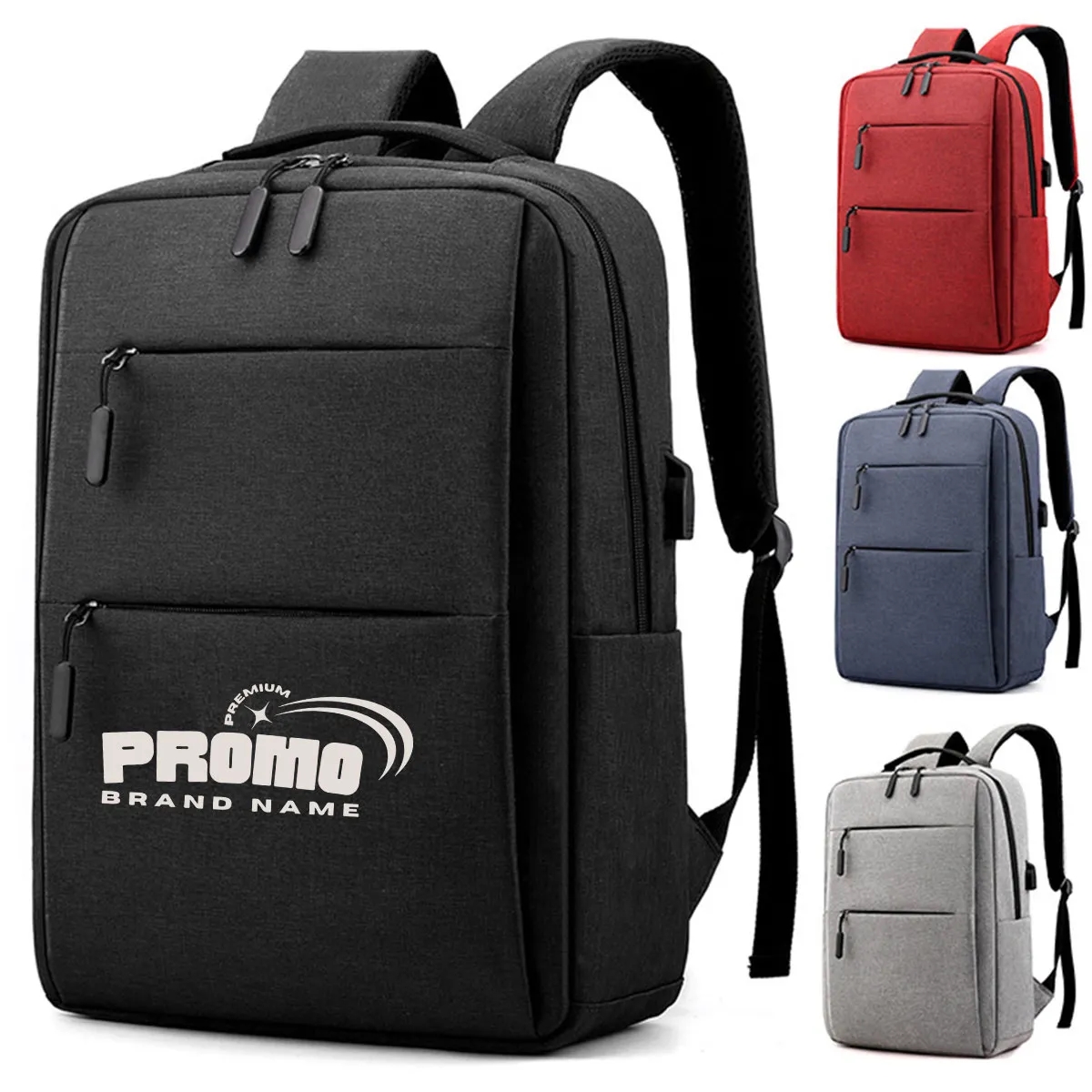 15.6-inch Durable USB Charging Port Backpack Laptop Bag 2