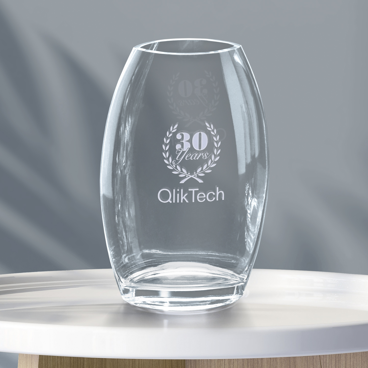 Clear Oval Vase 5