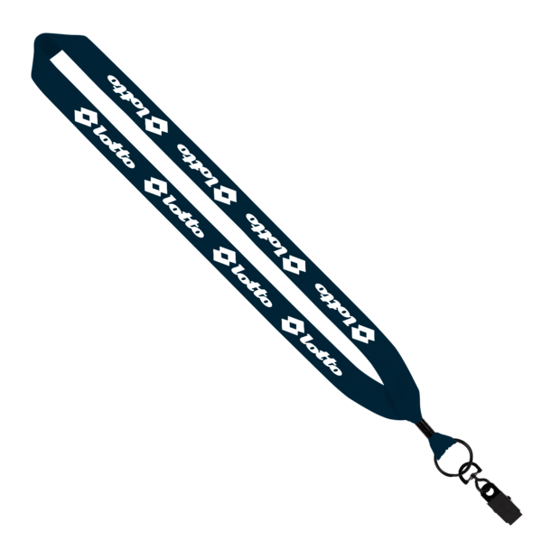 1" Cotton Lanyard with Metal Crimp & Metal Bulldog Clip 5