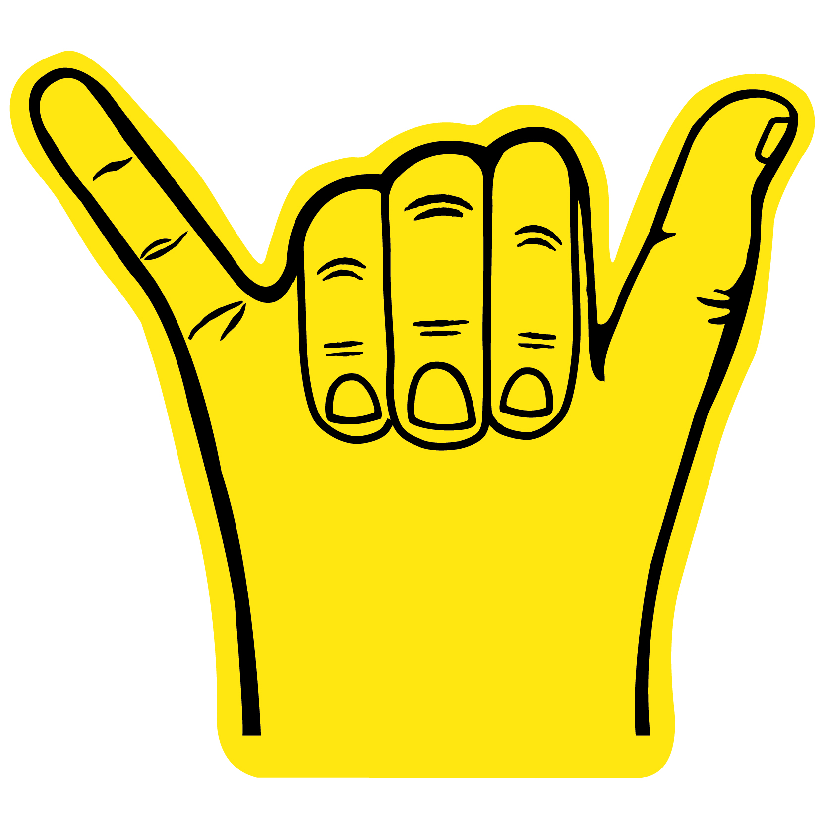 Foam Hang Ten Surfing Hand 2