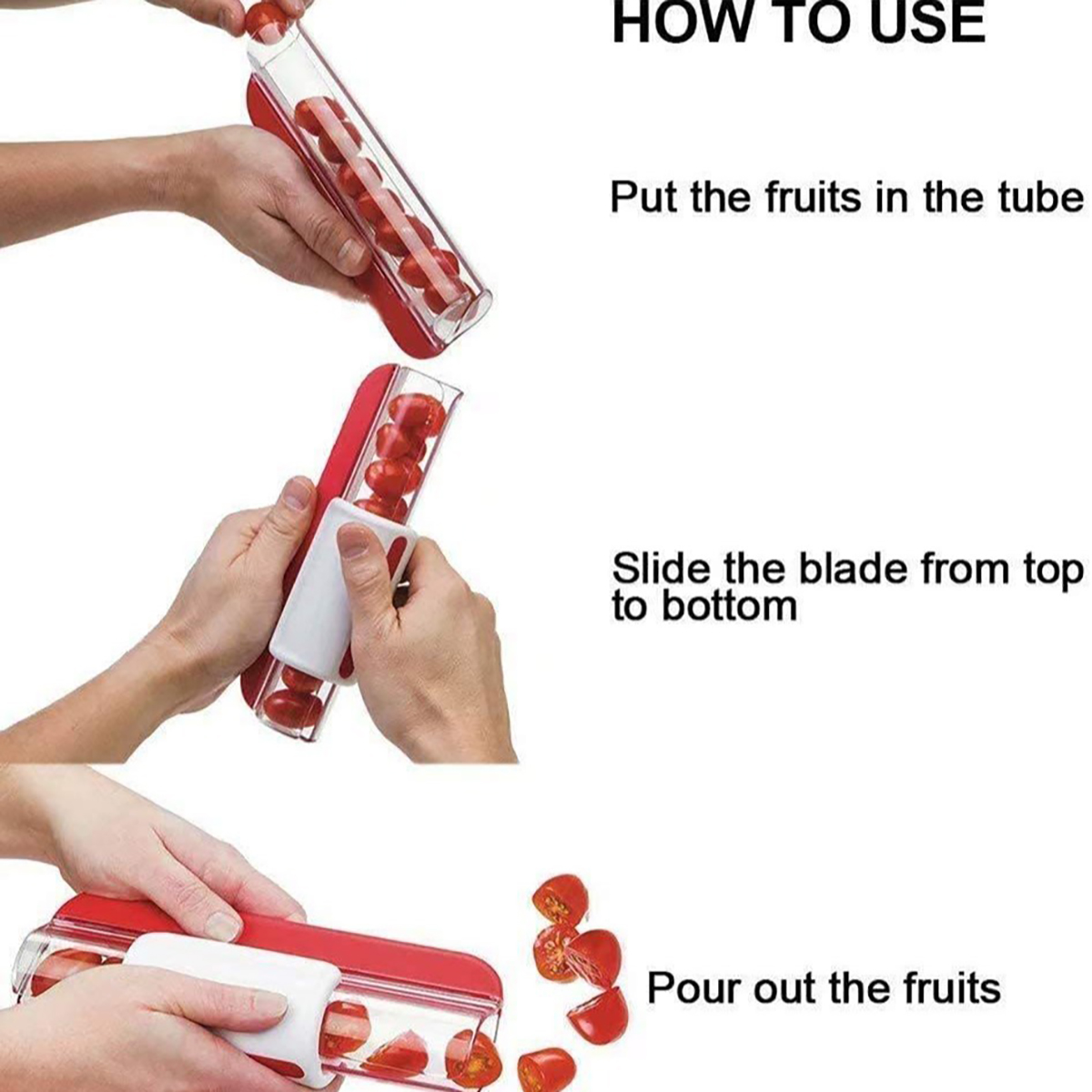 Quick Slice Fruit & Vegetable Cutter for Summer Salads 6