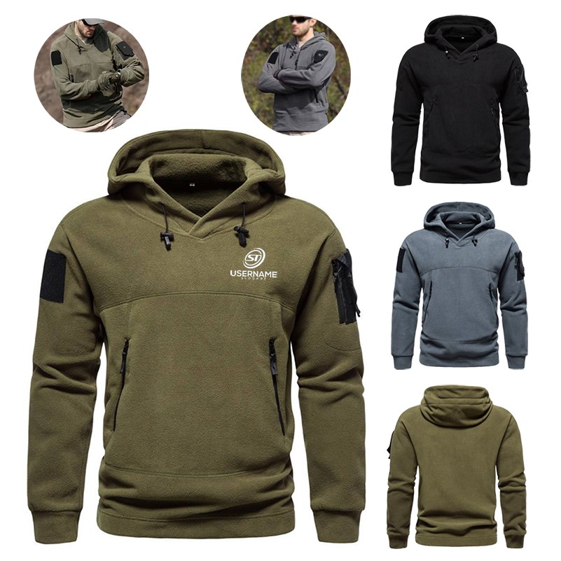 Men Tactical Outdoor Jacket Fleece Pullover Man Windproof Autumn Coat Underwear Hoodies, custom hoodie or sweatshirt with logo imprint 2