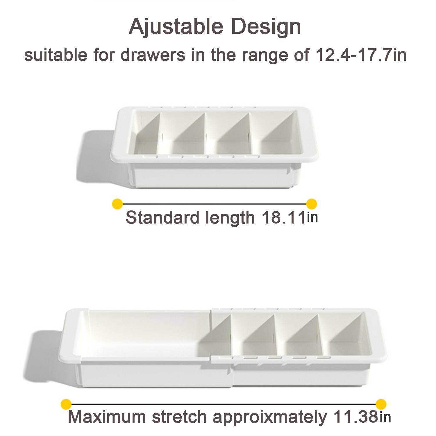 Plastic Retractable divider storage basket 3
