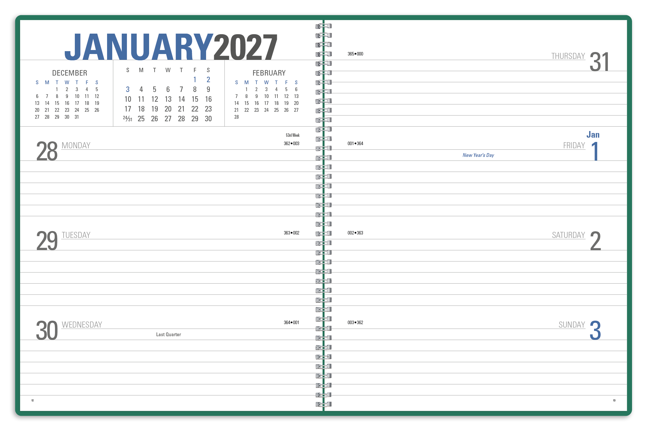 Triumph® Calendars Classic Weekly Planner 112