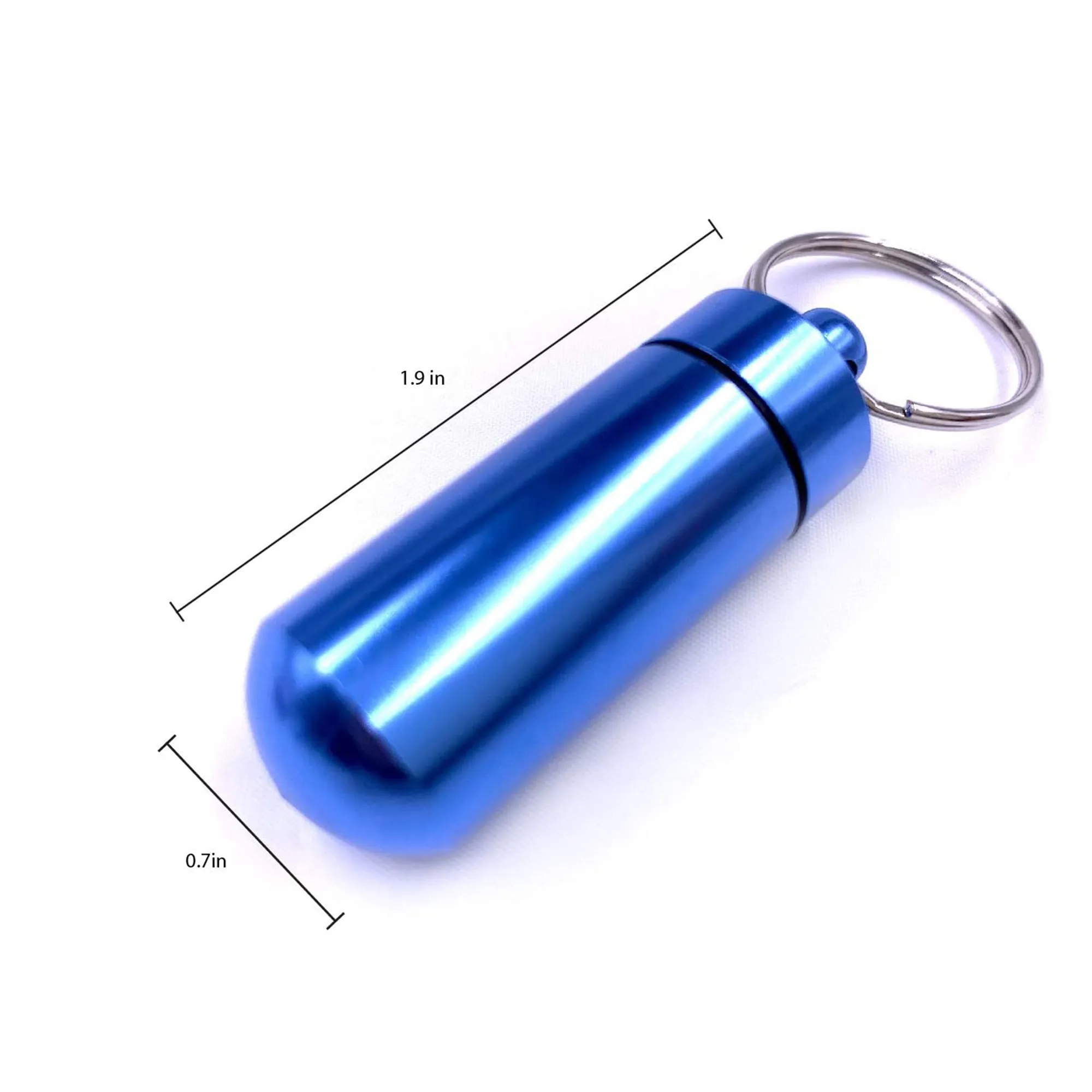 Aluminum Alloy Waterproof Medicine Bottle Key Chains 4