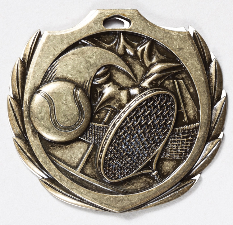 Tennis Burst Medal 2 1/4" 2