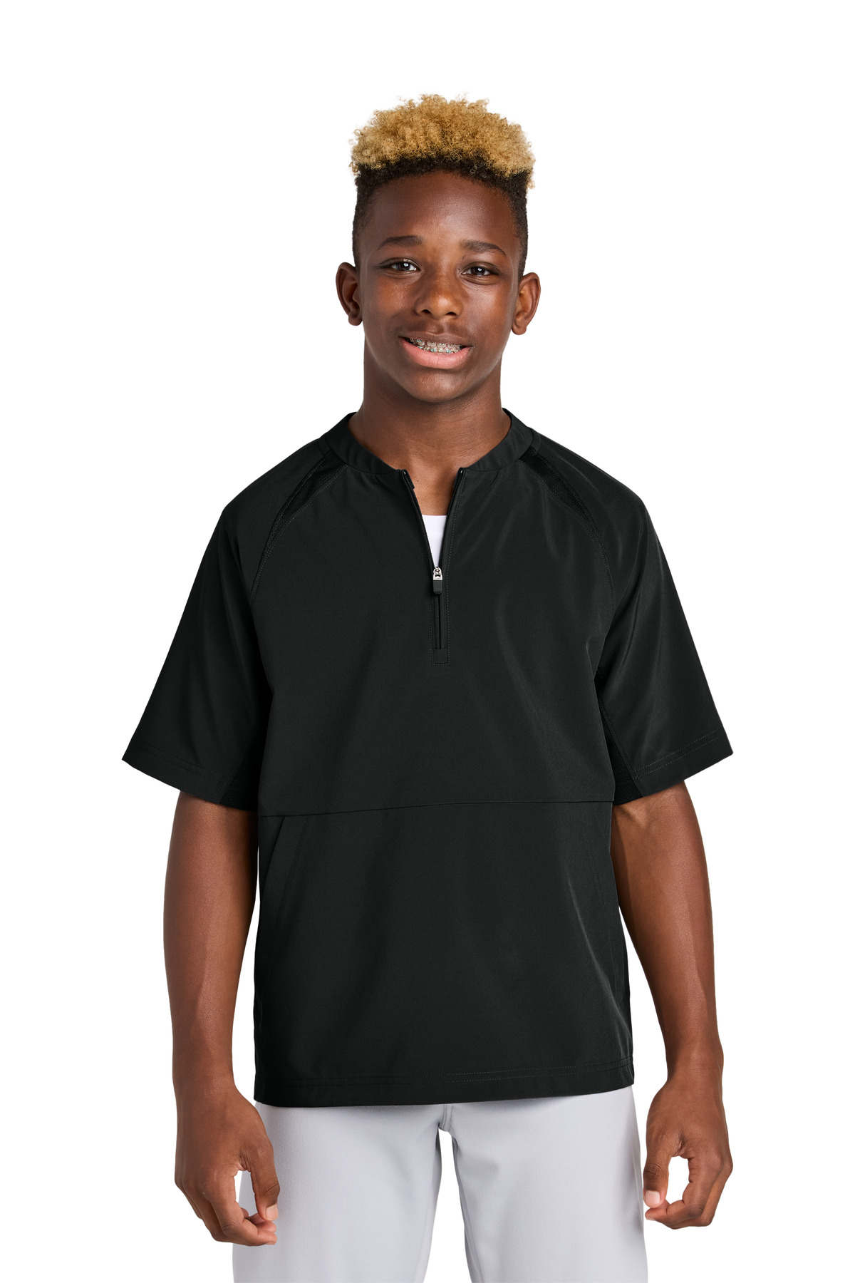 Sport-Tek Youth Repeat 1/2-Zip Short Sleeve Jacket YJST489 26
